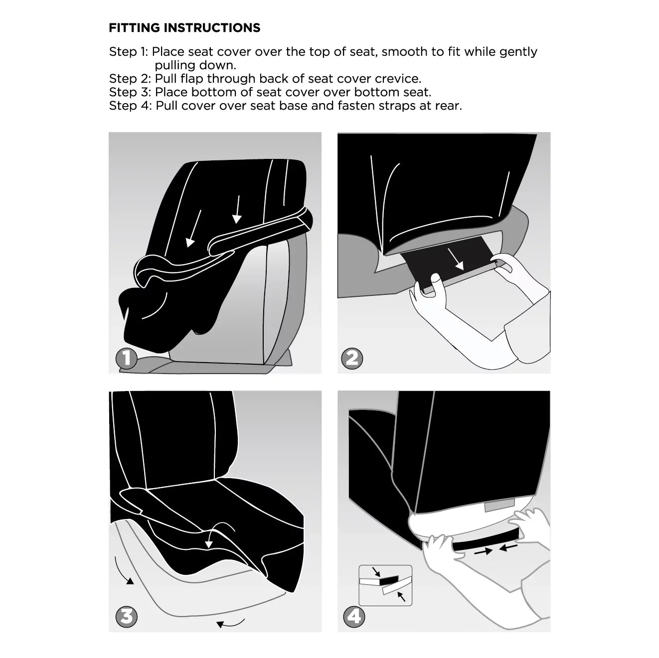 Auto Drive 2 Piece Checker Diamond Car Seat Cover Premium Leather Ebony Universal Fit - 2102SC035