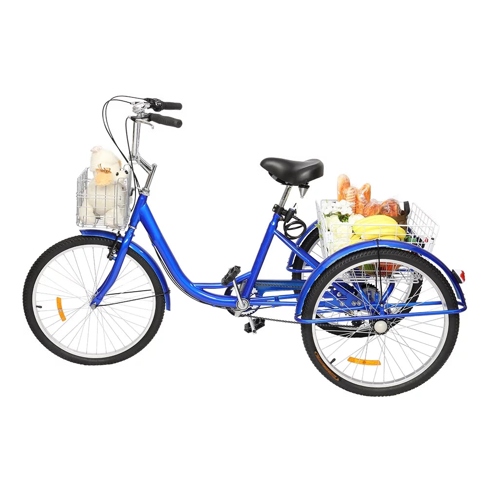 SalonMore Adult Tricycle 26-Inch Wheel Men's Women's Bike, Blue