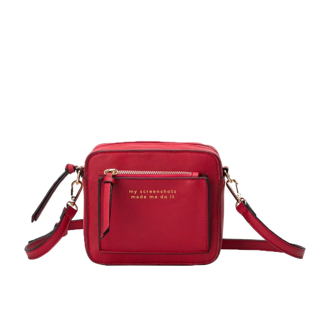 Melie Bianco My Screenshots Made Me Do It Evan Vegan Leather Mini Crossbody, Red
