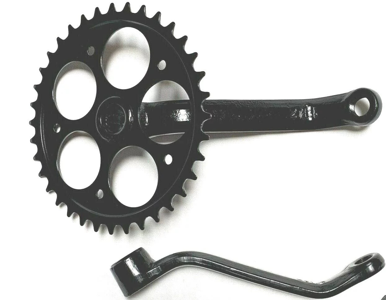 BGF Ebony 80cc Gas Engine Motor Bike- 3pc Wider Pedal Crank Arm (1.25" Bearing Cup)