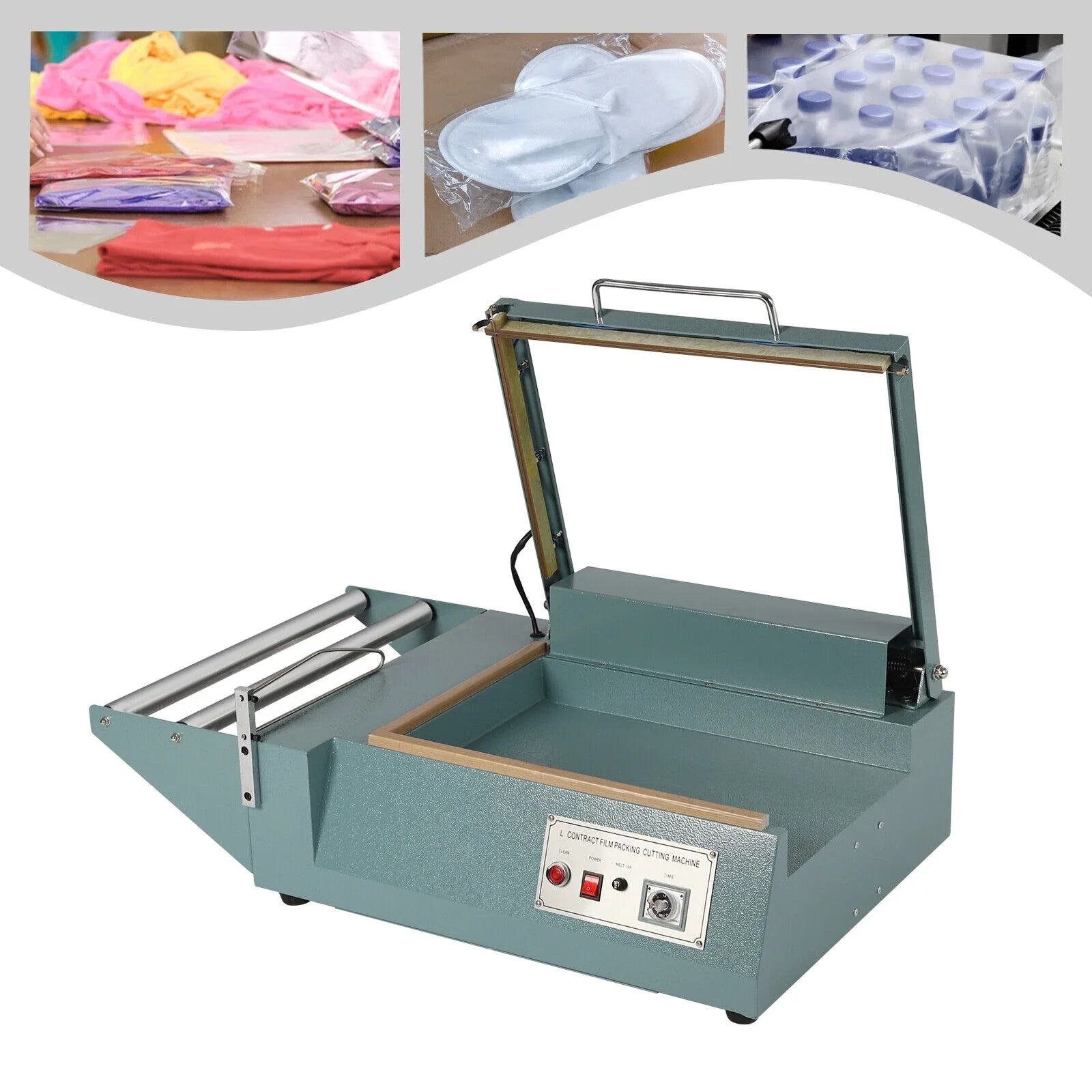 DENEST Shrink Wrap Sealing Machine L-bar Sealer Cutter Packing Machine Retail 1000W
