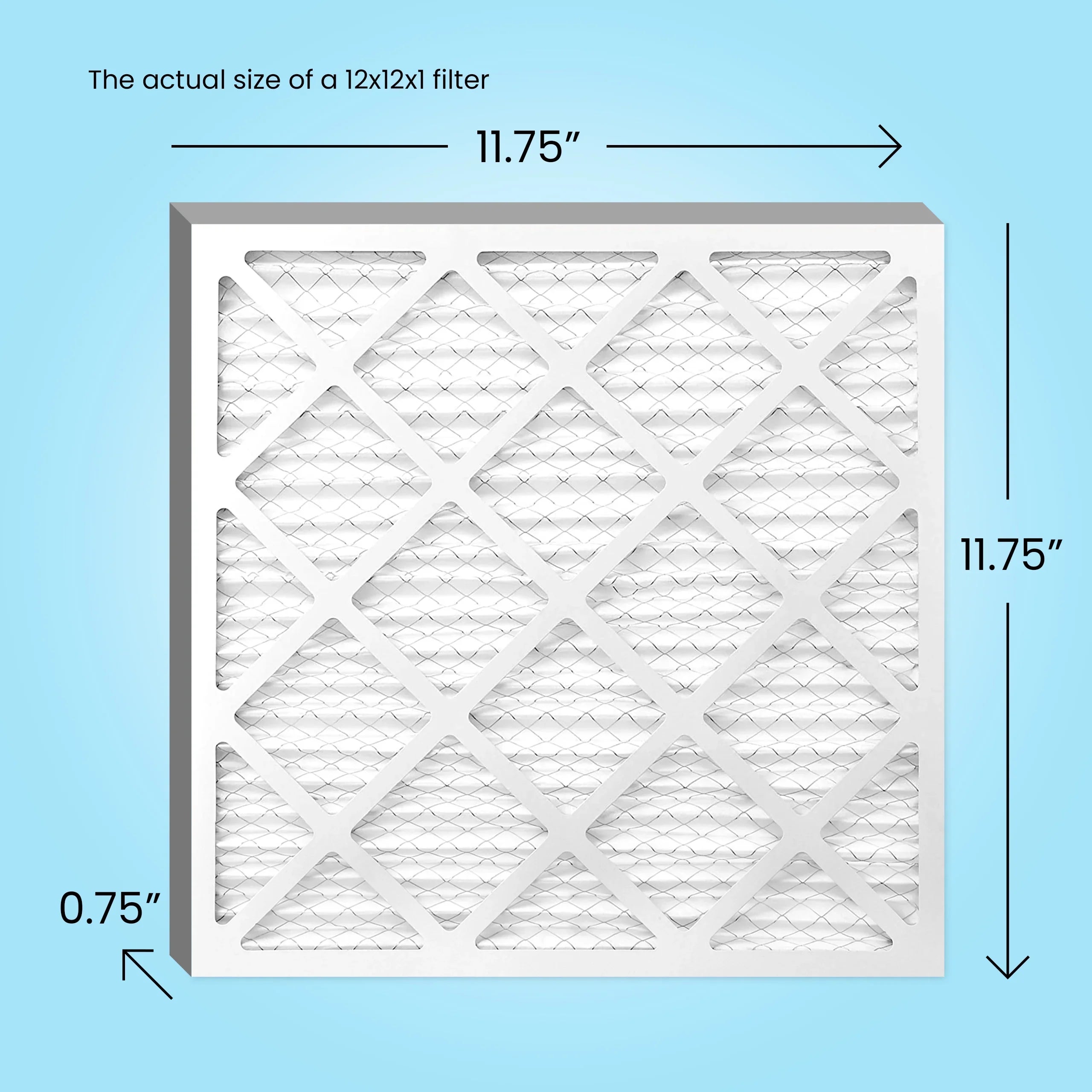 Mint Air, 12x12x1 Air Filter MERV 8, Pleated HVAC AC Furnace Filters (6 Pack)