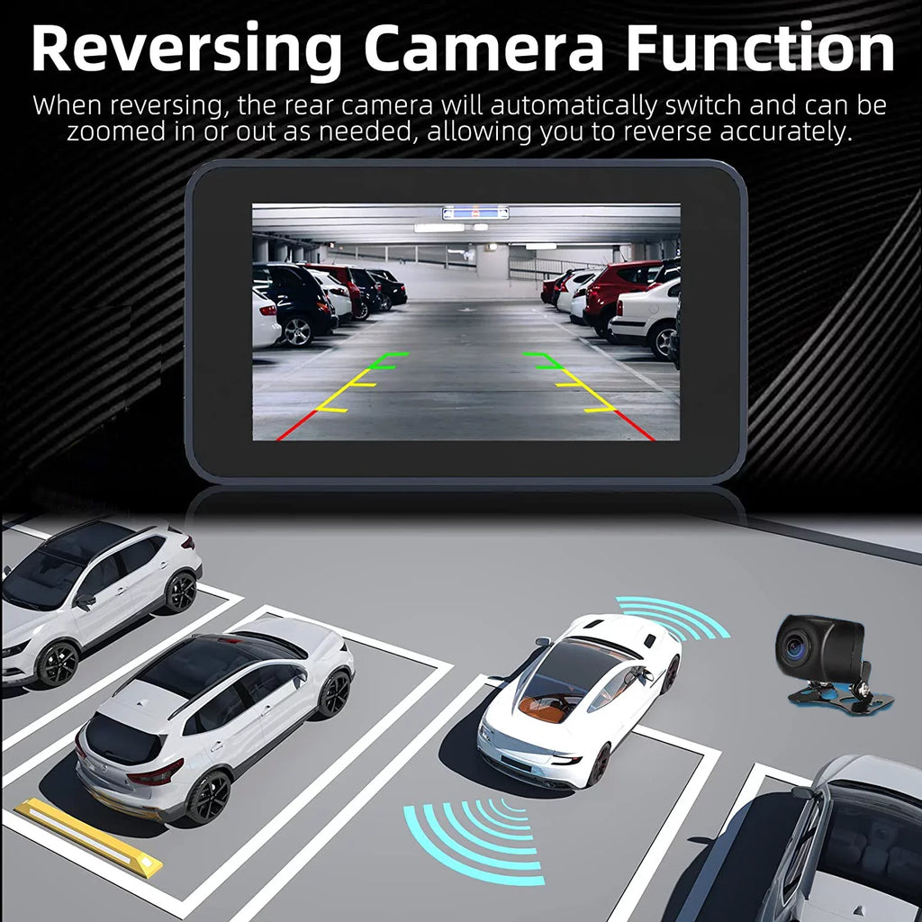 4K Front and Rear Dash Cam for Cars, Dual Dash Cam with SD Card, 2 Inch Dash Camera with GPS WIFI, Night Vision, Loop Recording, Parking Mode, Wide Angle, 64GB SD Card Included