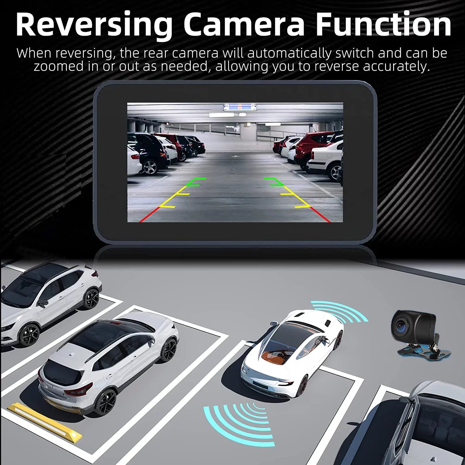 4K Front and Rear Dash Cam for Cars, Dual Dash Cam with SD Card, 2 Inch Dash Camera with GPS WIFI, Night Vision, Loop Recording, Parking Mode, Wide Angle, 64GB SD Card Included