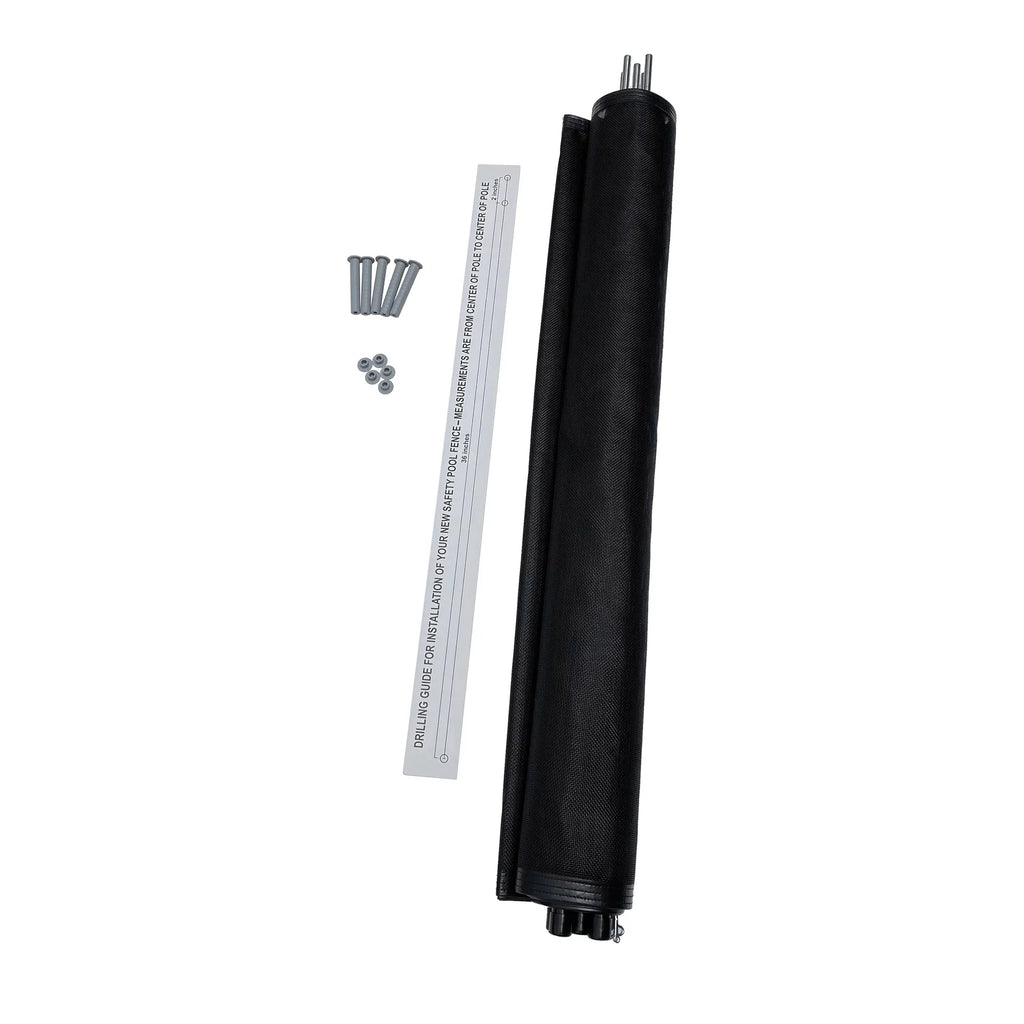 Unique Choice Pool Fence Mesh with Section Kit,12 x 4 Ft Removable In-Ground Pool Safety Ebony
