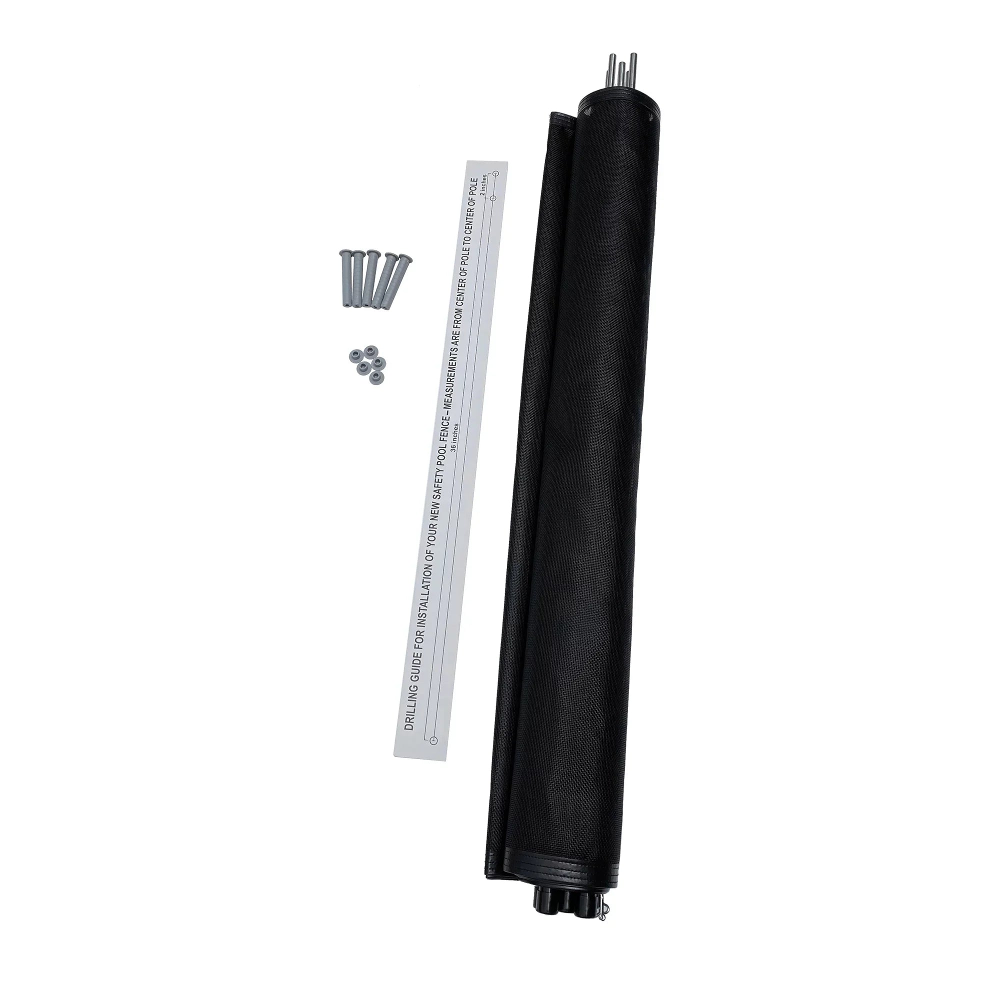 Unique Choice Pool Fence Mesh with Section Kit,12 x 4 Ft Removable In-Ground Pool Safety Ebony
