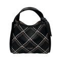 Kate Spade Knott Plaid Stitched Medium Crossbody Tote - Ebony