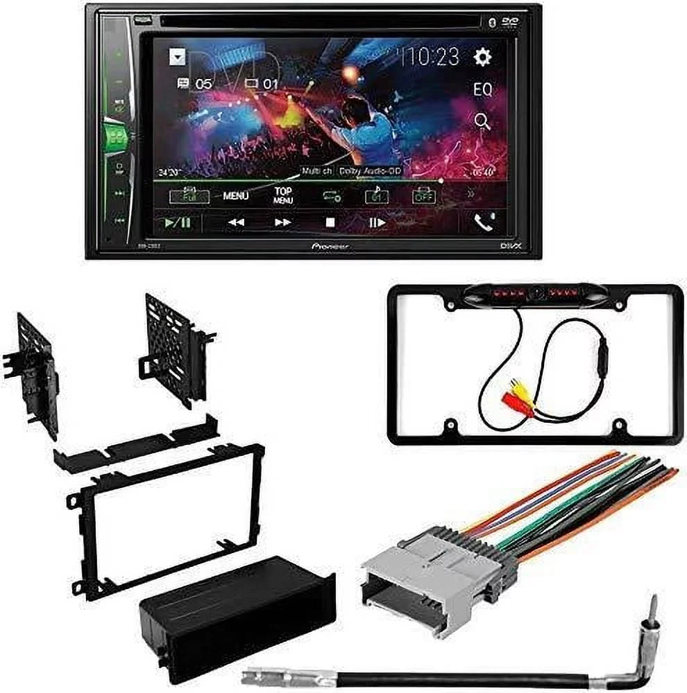 KIT4846 Bundle for 2000-2005 Chevrolet Cavalier W/ Pioneer AVH-241EX Double DIN Car Stereo with Bluetooth/Backup Camera/Installation Kit/in-Dash DVD/CD AM/FM 6.2" Touchscreen Digital Media Receiver