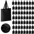 60 Pcs Cotton Canvas Tote Bags Bulk Reusable Grocery Cloth Bags with Handles for DIY Craft Gift Ebony