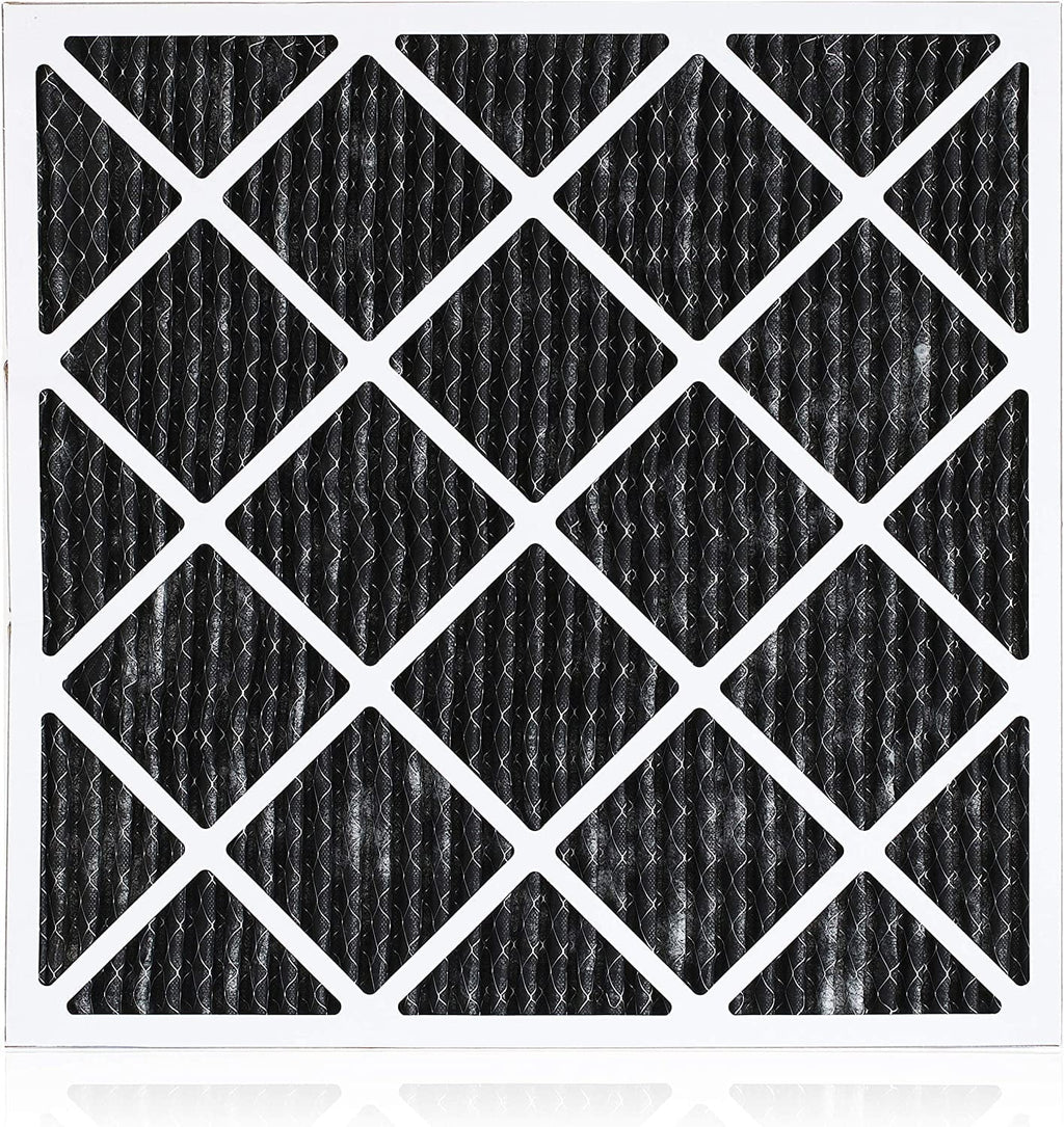 Filterbuy 20x22x1 MERV 8 Odor Eliminator Pleated HVAC AC Furnace Air Filters with Activated Carbon (2-Pack)