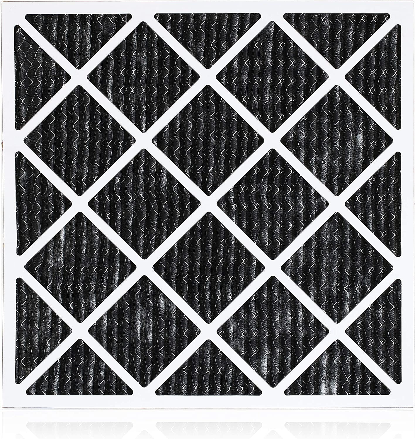 Filterbuy 20x22x1 MERV 8 Odor Eliminator Pleated HVAC AC Furnace Air Filters with Activated Carbon (2-Pack)
