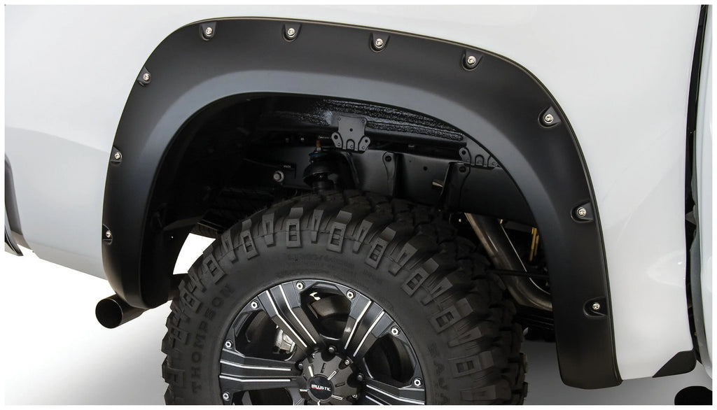 Bushwacker by RealTruck 07-13 Tundra Fleetside Pocket Style Flares 2pc 66.7/78.7/97.6in Bed - Ebony Compatible with select: 2010 ,2013 Tundra Crewmax SR5