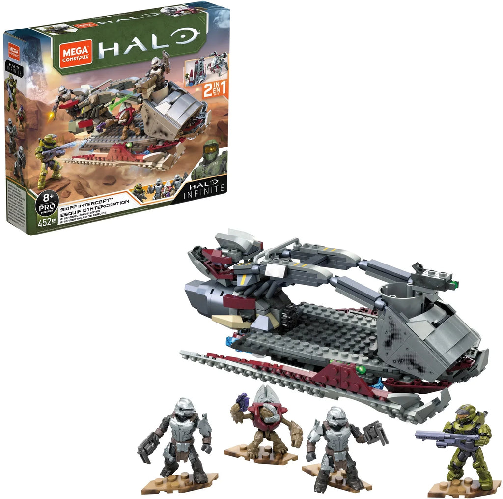 MEGA Halo Skift Intercept Building Kit with Spartan MK VII Action Figure (452 Pieces)