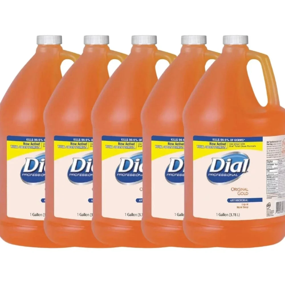 Professional Original Gold Antimicrobial Liquid Hand Soap, Kills 99.9% Bacteria, 128 FL OZ Per Gallon (5 Gallons)