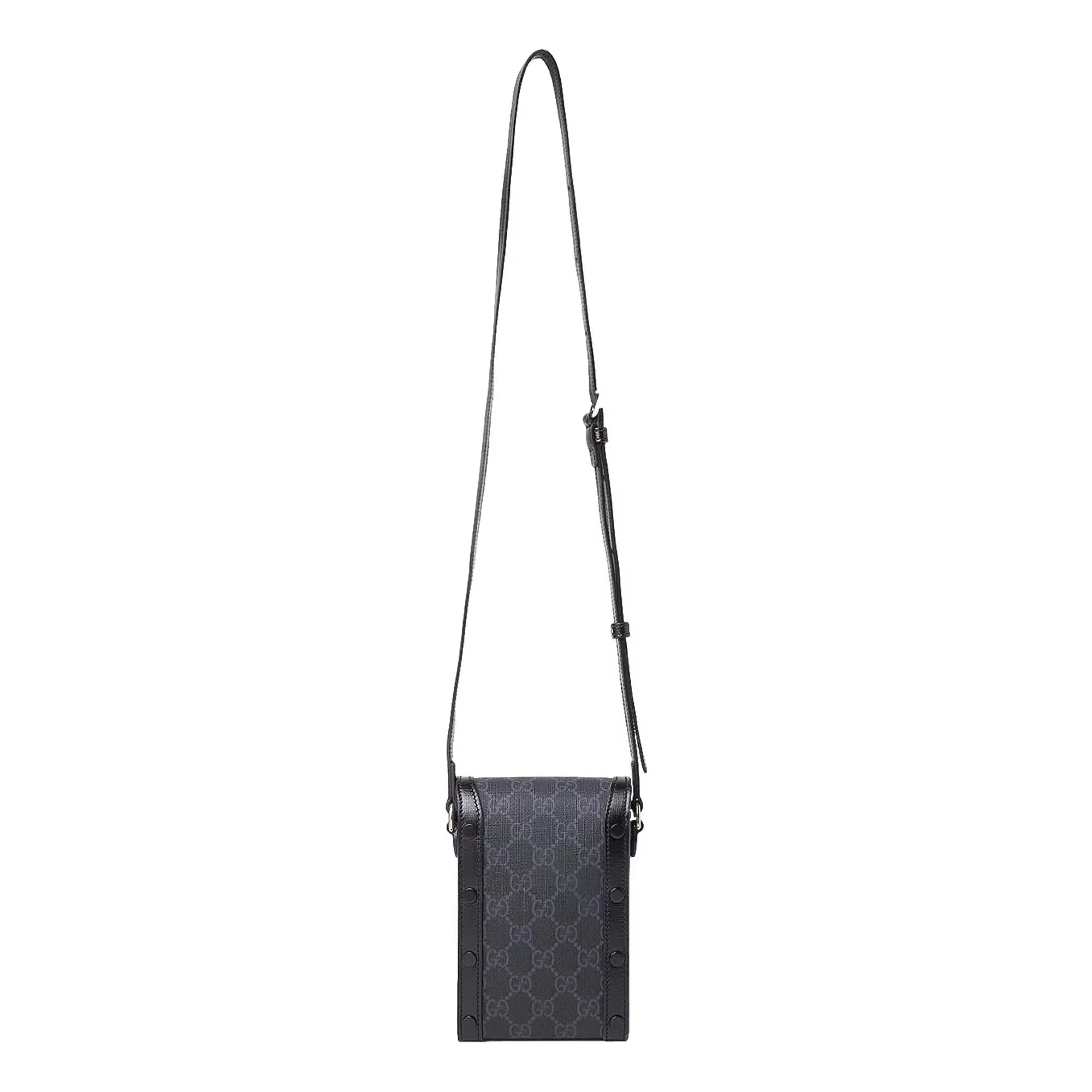 Gucci GG Retro Printed Ebony Canvas Crossbody Minibag