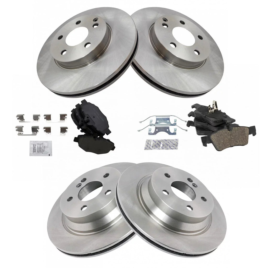 TRQ Brake Rotor & Posi Ceramic Pad Front & Rear Kit for Mercedes Benz E320 E350 BKA11922 Fits select: 2006 MERCEDES-BENZ E 350 WAGON, 2003-2005 MERCEDES-BENZ E 320