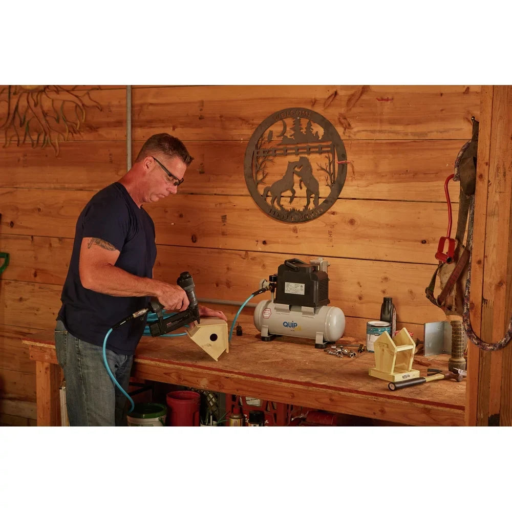 Quipall 2-.33 1/3 2 Gallon Oil-Free Hotdog Air Compressor
