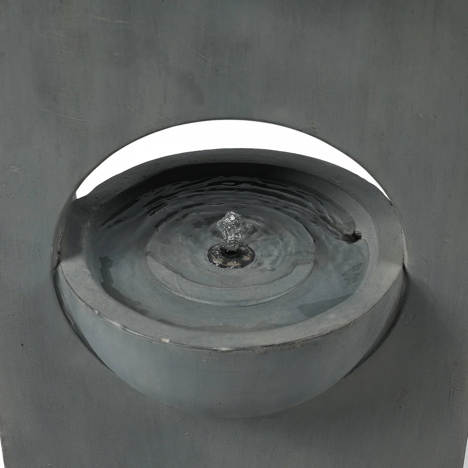 HomeStock Vintage Visions Gray Cement Column Two Tier Bowl Bubbler Outdoor Fountain