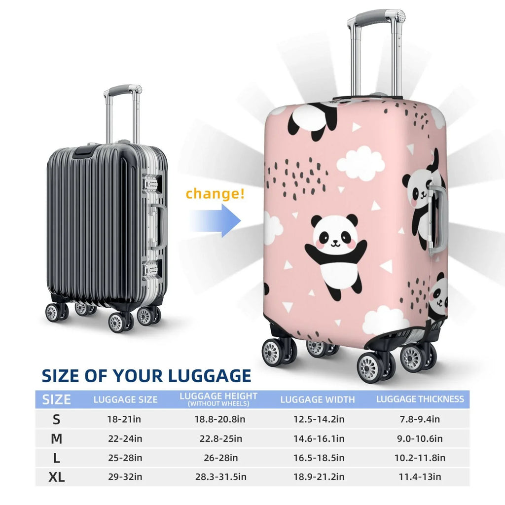 Bingfone Panda Flying In The Sky Between Clouds And Star Luggage Cover Washable Suitcase Cover Protector Anti-Scratch Suitcase Cover Fits 18-32 Inch Luggage