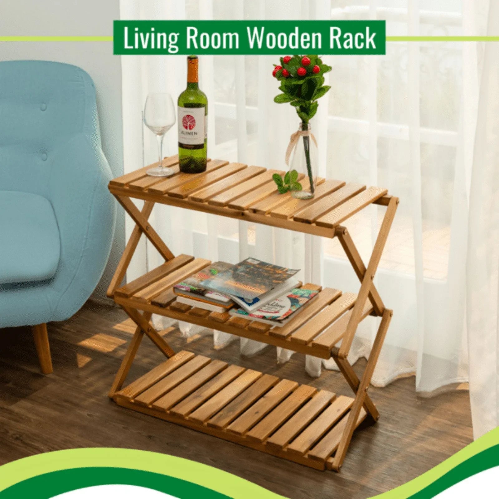 SinFoxeon Foldable multi-layer wooden shoe rack, multi-functional shoe rack freestanding shoe rack organizer