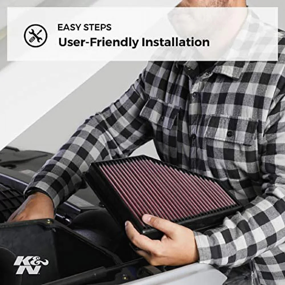 K&N Engine Air Filter: High Performance, Premium, Washable, Replacement Filter: 1996-2007 L6 (325Ci, M3, X3, 320Ci, 320i, 325Ti and other select models), 33-2231