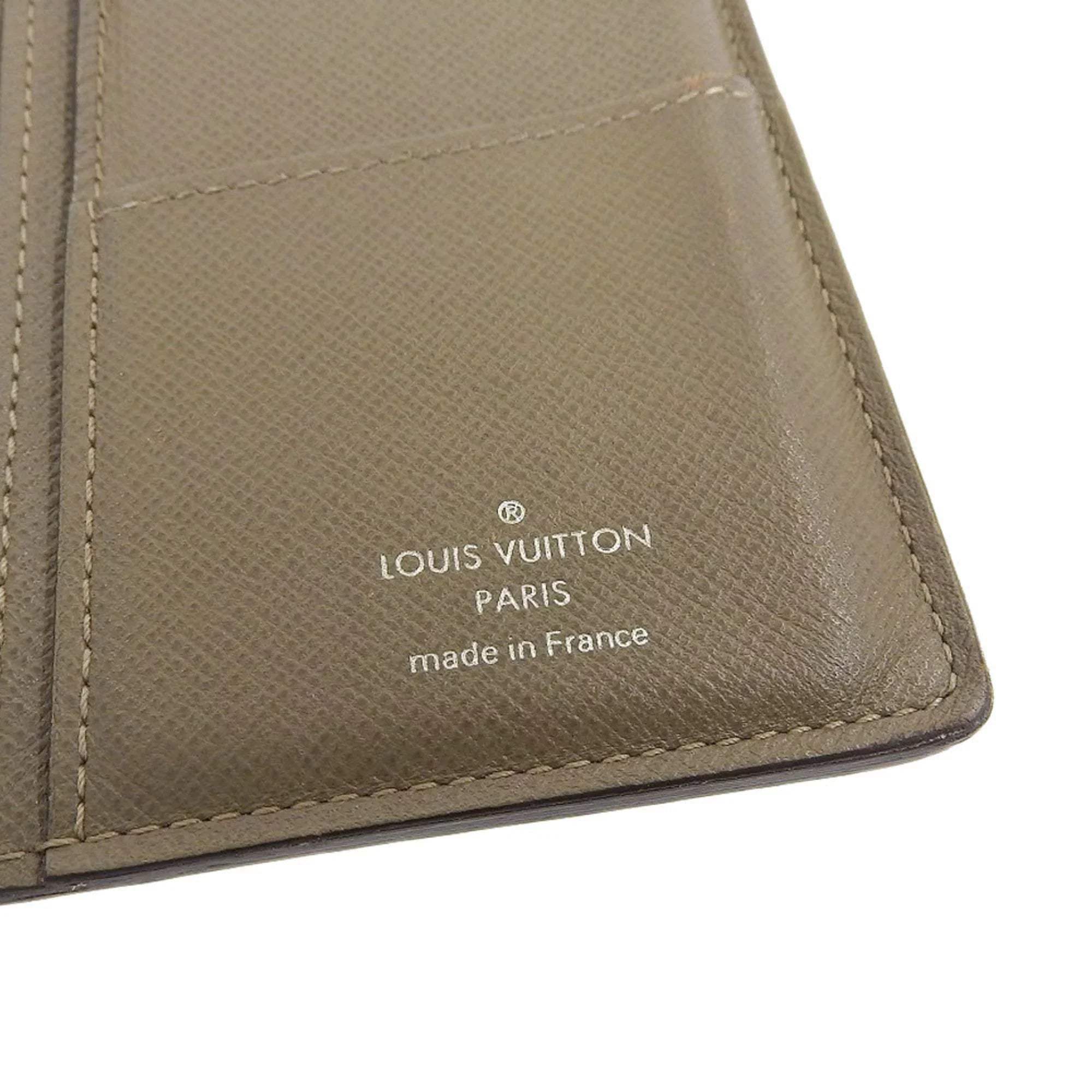 Pre-Owned Louis Vuitton LOUIS VUITTON Taiga Portefeuille Brother Bifold Long Wallet Ural M32807 (Good)