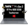 ThinkPad T14s Gen 3 Business Laptop 14" FHD+ Touchscreen (AMD Ryzen 7 Pro 6850U, 16GB RAM, 512GB SSD, (8-Core Beat i7-1185G7)) Backlit, FP, Webcam, 3-Yr WRT, IST Cable, Win 10/11 Pro, Grey