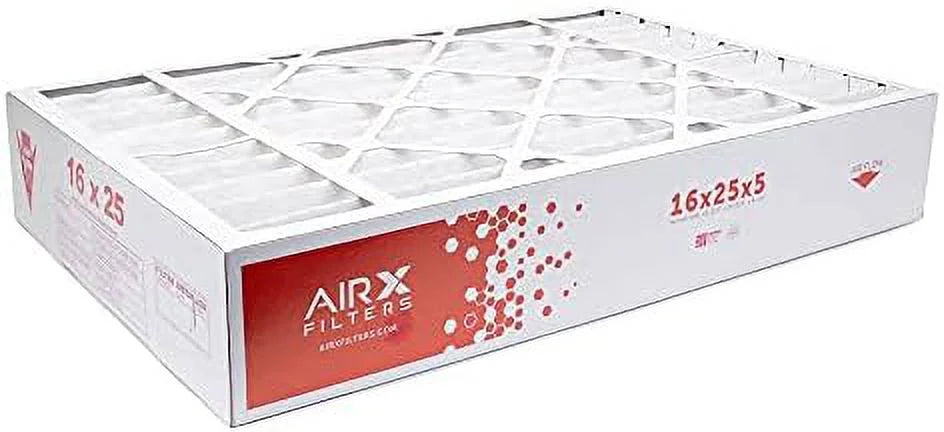 16X25x5 MERV 8 HV Furne Air Filter Replement For FC100A1029 CF200A1008 CF200D1625, Dust 4-Pk, Made In The