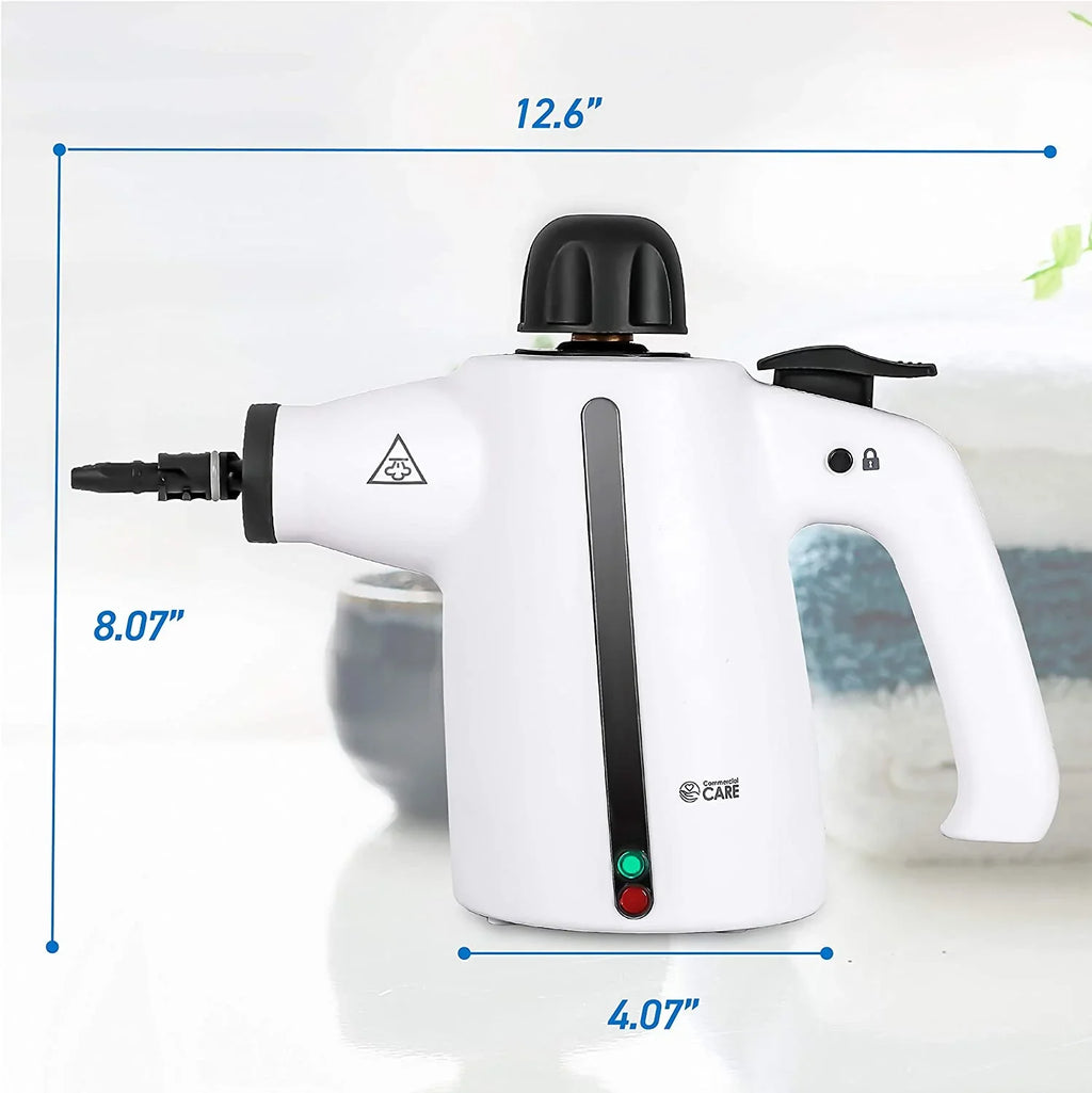 Handheld Steam Cleaner, 9-Piece Accessory Set, White, Steamer For Cleaning, Couch Cleaner, Steam Cleaner Carpet And Upholstery