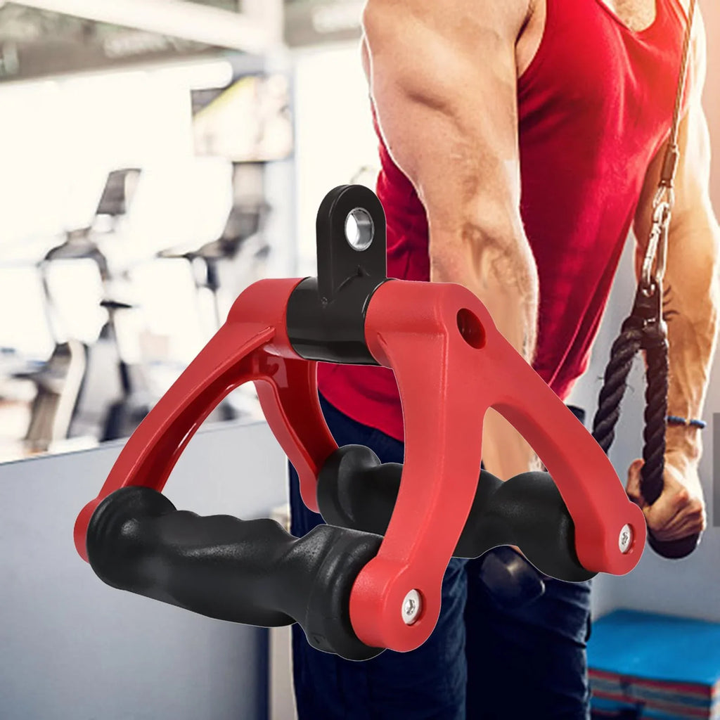 Two D Rowing Handle Cable Attachment Bearing 661 Bar Row Attachment Tricep Rope Pull Down Machine for Fitness, Home ,Gym ,Back Training Red