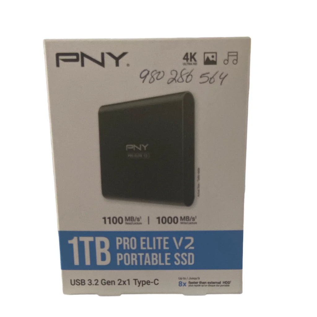 PNY Pro Elite V2 1TB USB 3.2 Gen 2x1 Type-C Portable Solid State Drive