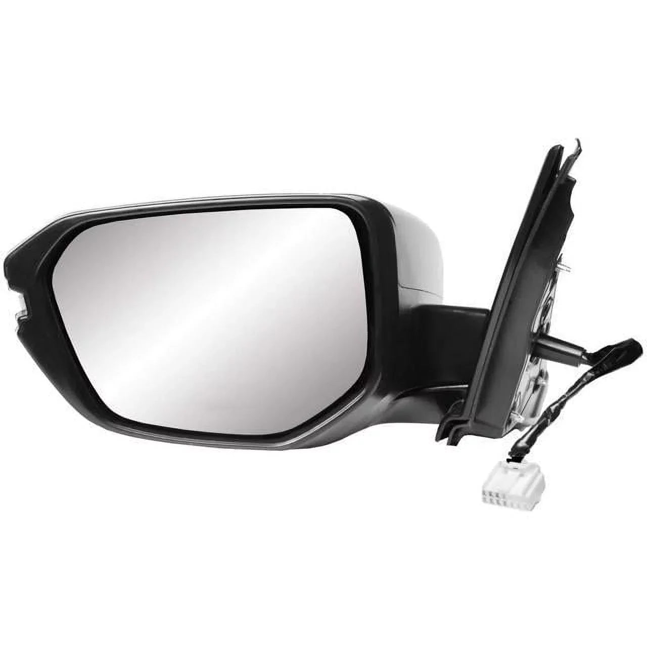 K-Source Driver Side Mirror for HONDA Civic Hatchback, (textured Ebony w/PTM cover, w/turn signal, foldaway), w/o camera, w/o chrome trim, L, (17-20) 63636H