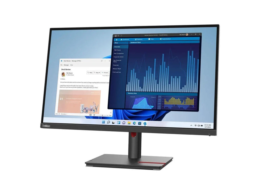 ThinkVision T27p-30 27" 4K UHD LCD Monitor - 16:9 - Jet - 27" Class - In-plane Switching (IPS) Technology - 3840 x 2160 - 1.07 Billion Colors - 350 Nit - 4 ms - 60 Hz Refresh Rate -