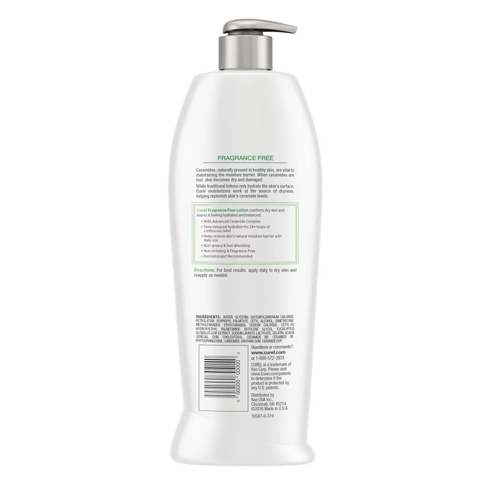 Curel Continuous Comfort Lotion Fragrance Free 20 oz (Pack of 2)