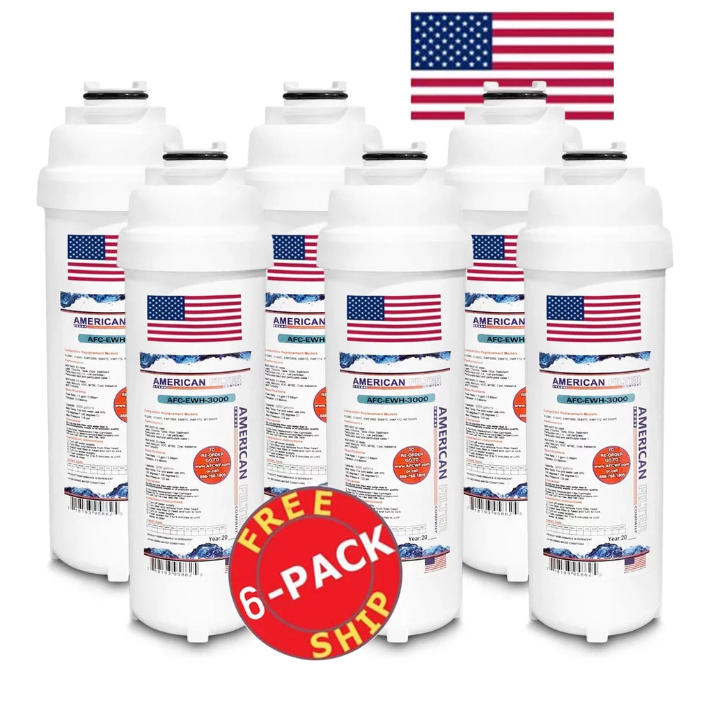 AFC Brand , Water Filters , Model # AFC-EWH-3000 , Compatible with WaterSentry® LZS8WSLK - 6 Pack - Made in U.S.A.