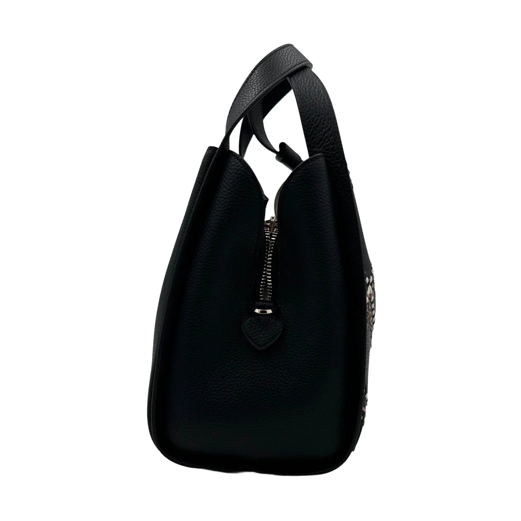 Kate Spade Knott Plaid Stitched Medium Crossbody Tote - Ebony