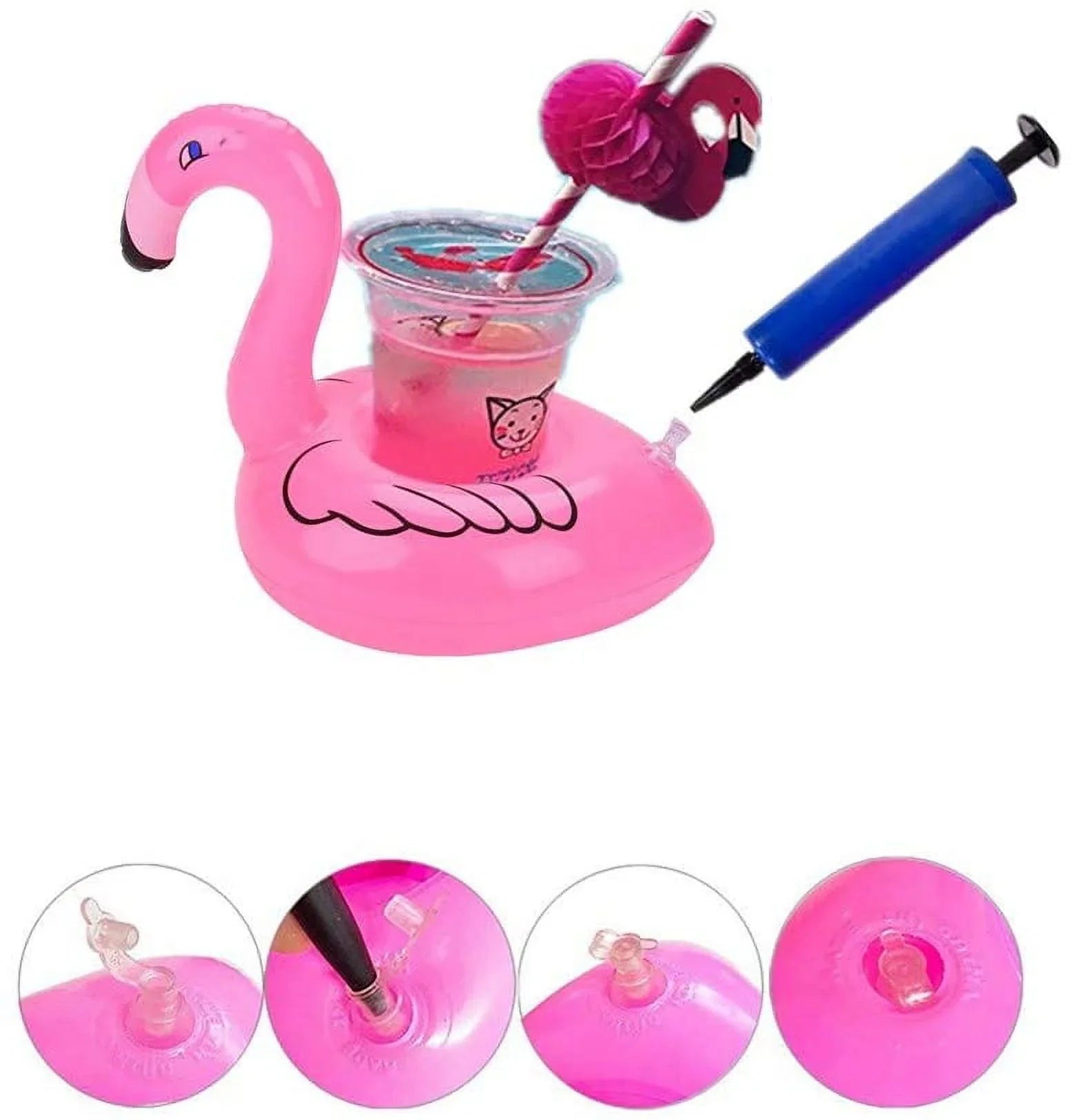 Inflatable Drink Holder Drink Pool Floats Cup Holder Floats Inflatable Floating Coasters Float Coaster for Pool Party Water Fun