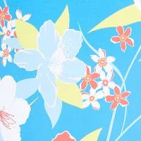 ROXY Women's Blue Floral Removable Cups Deep V Neck Tie She Just Shines One Piece Swimsuit M