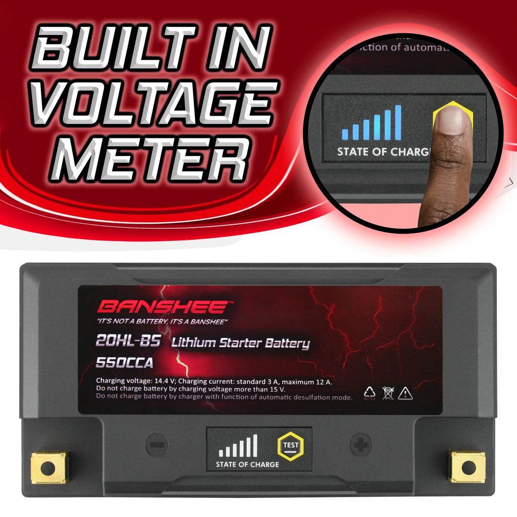 Banshee 20L-BS LiFePO4 Motorsports Battery Compatible with Yamaha FX1800 WaveRunner FX SHO 2008 to 2012