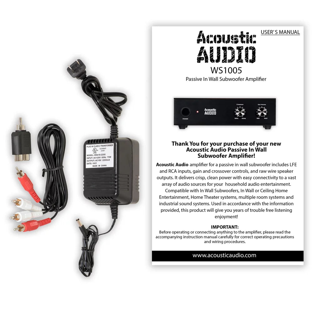 Acoustic Audio HD-S10 Flush Mount Subwoofers with 10" Speaker and Amps 2 Pack