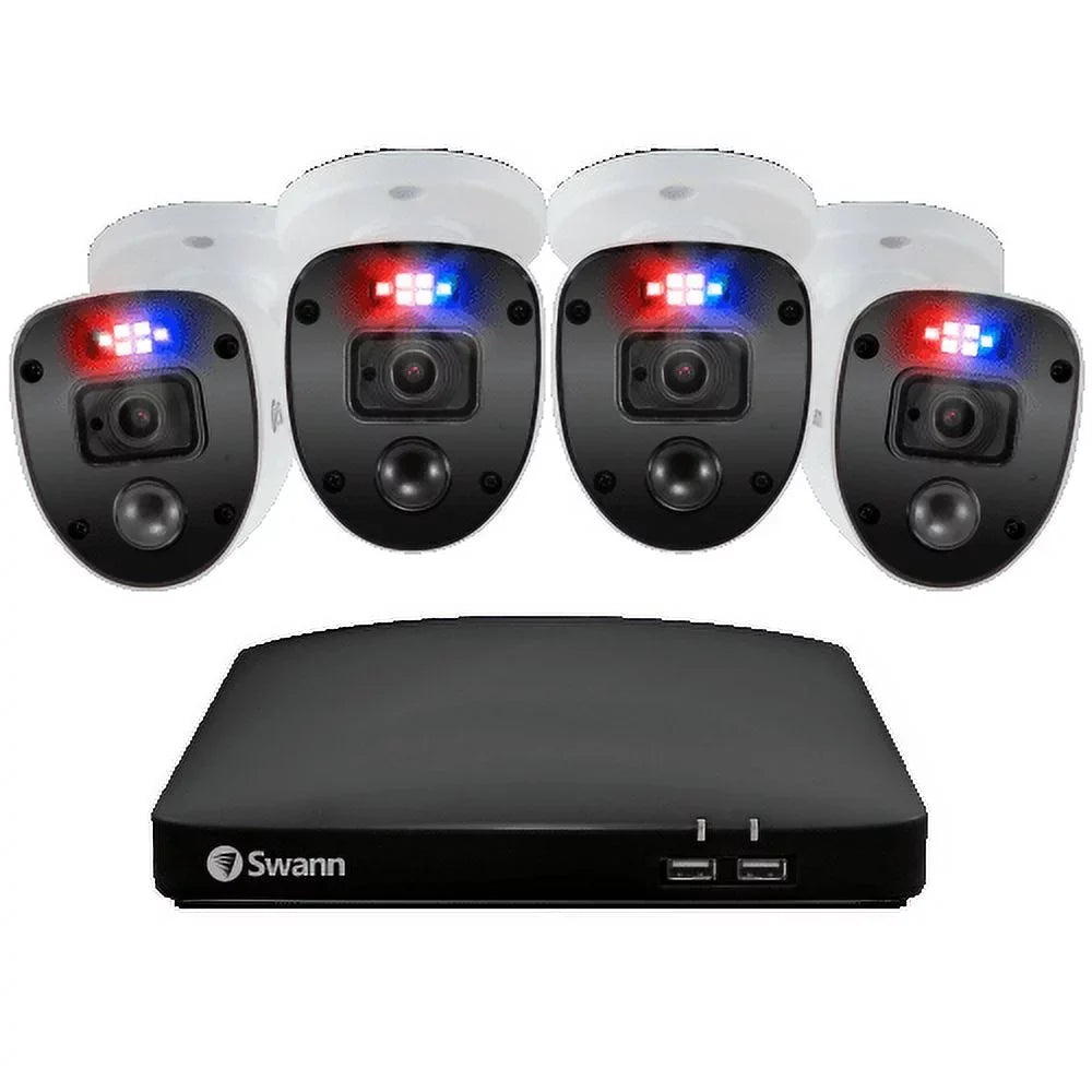 Swann Enforcer 4 Camera 4 Channel 1080p Full HD DVR Security System, 1 TB HDD