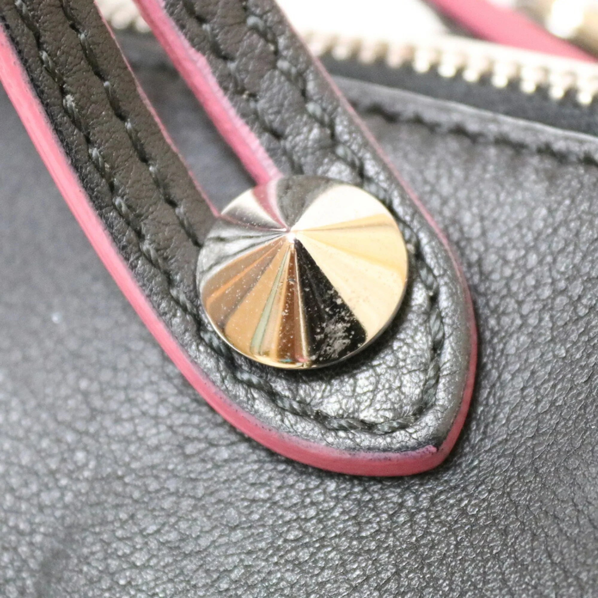 Pre-Owned FENDI Shoulder Bag By The Way Dark Women's Leather (Fair)