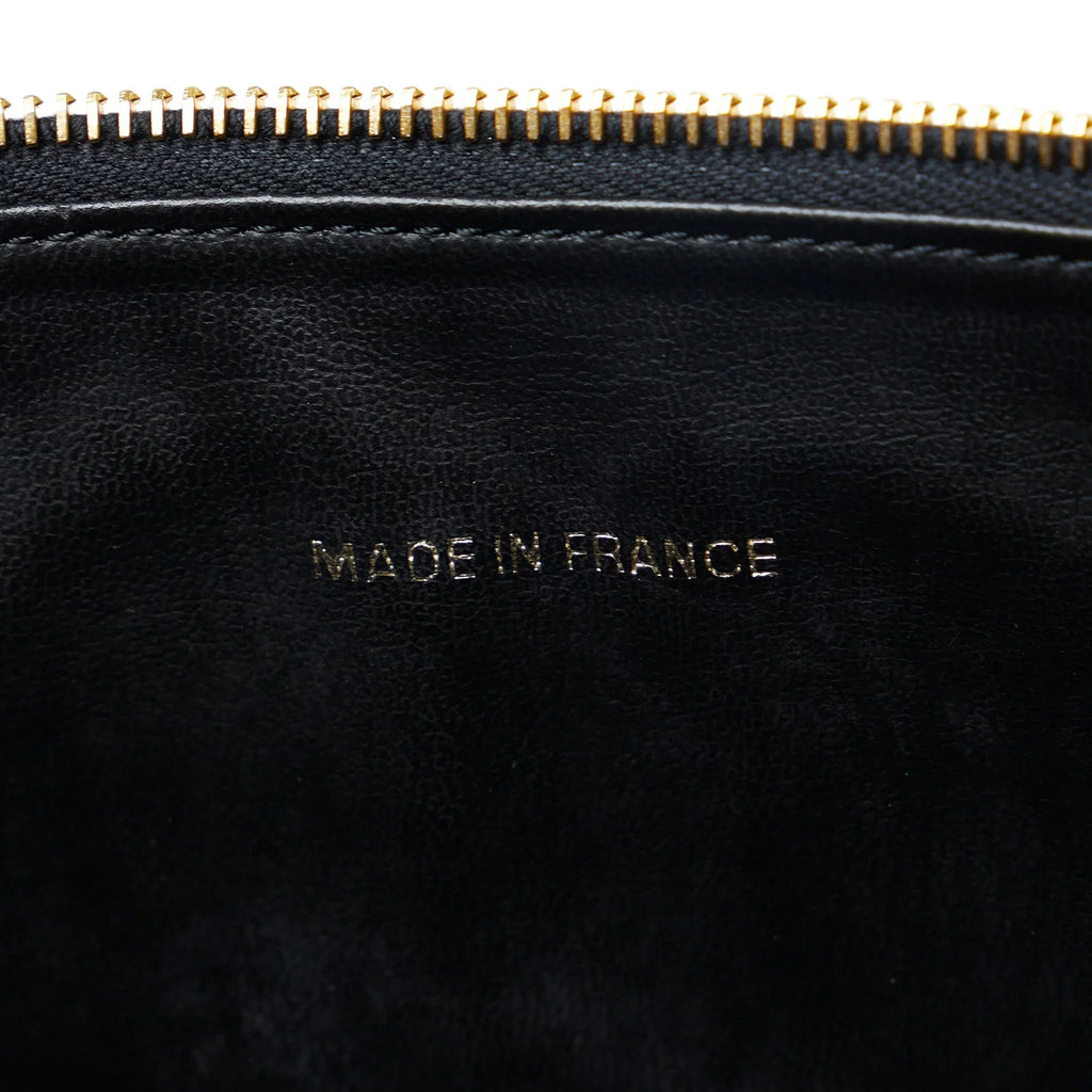 Pre-Owned Authenticated Chanel CC Caviar Vanity Bag Leather Dark Unisex (Good)