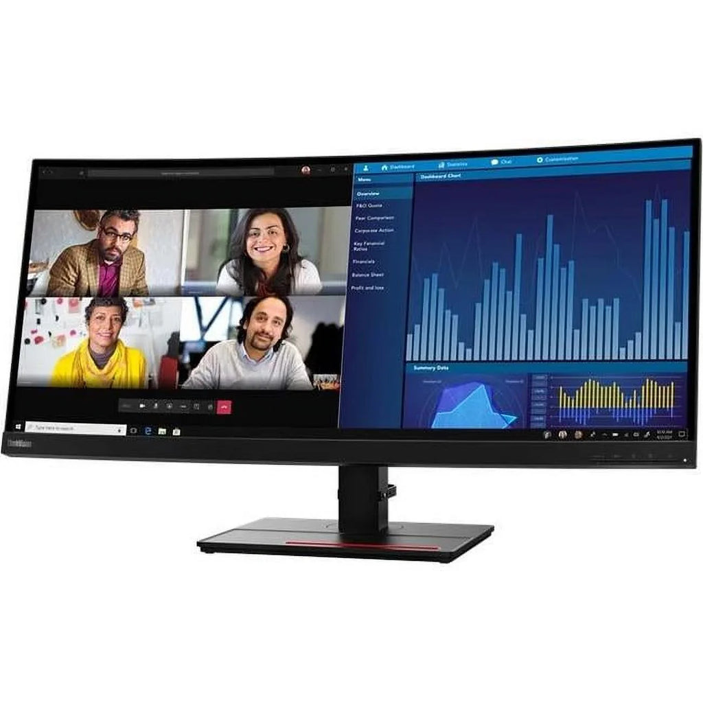 ThinkVision P34w-20 34" Class UW-QHD Curved Screen LCD Monitor, 21:9, Raven Dark