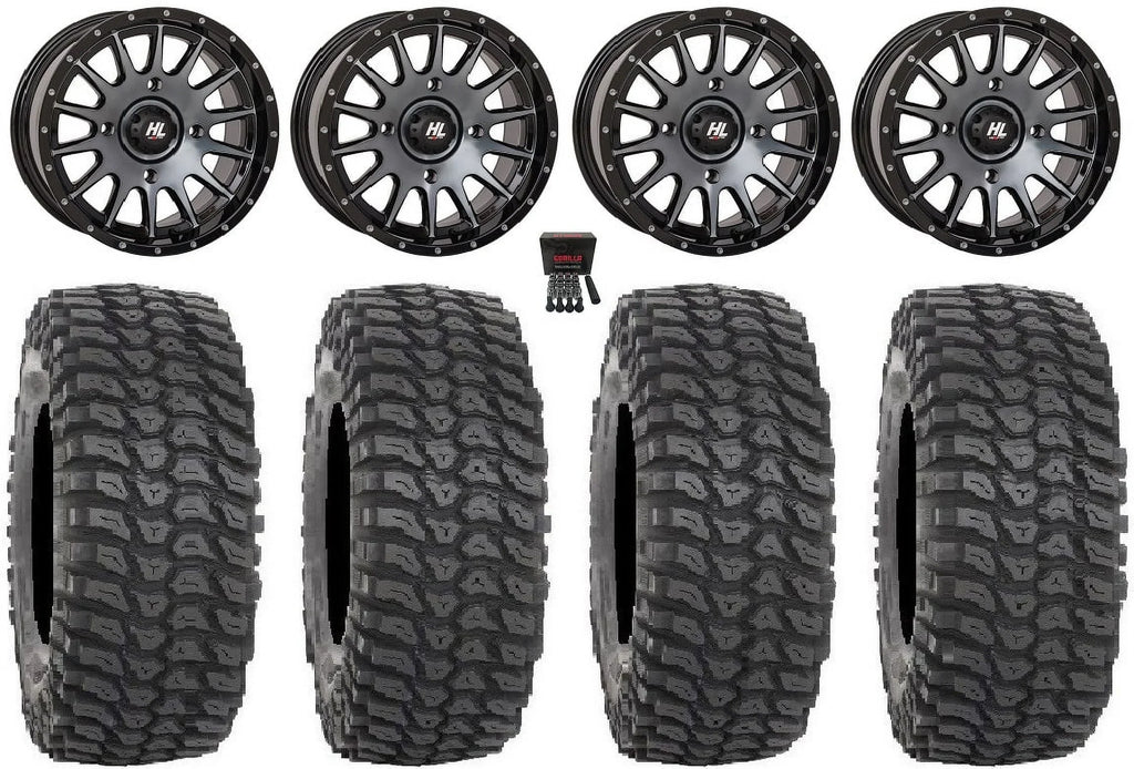 High Lifter HL25 15" Wheels Dt 35" XCR350 Tires Kawasaki Teryx Mule