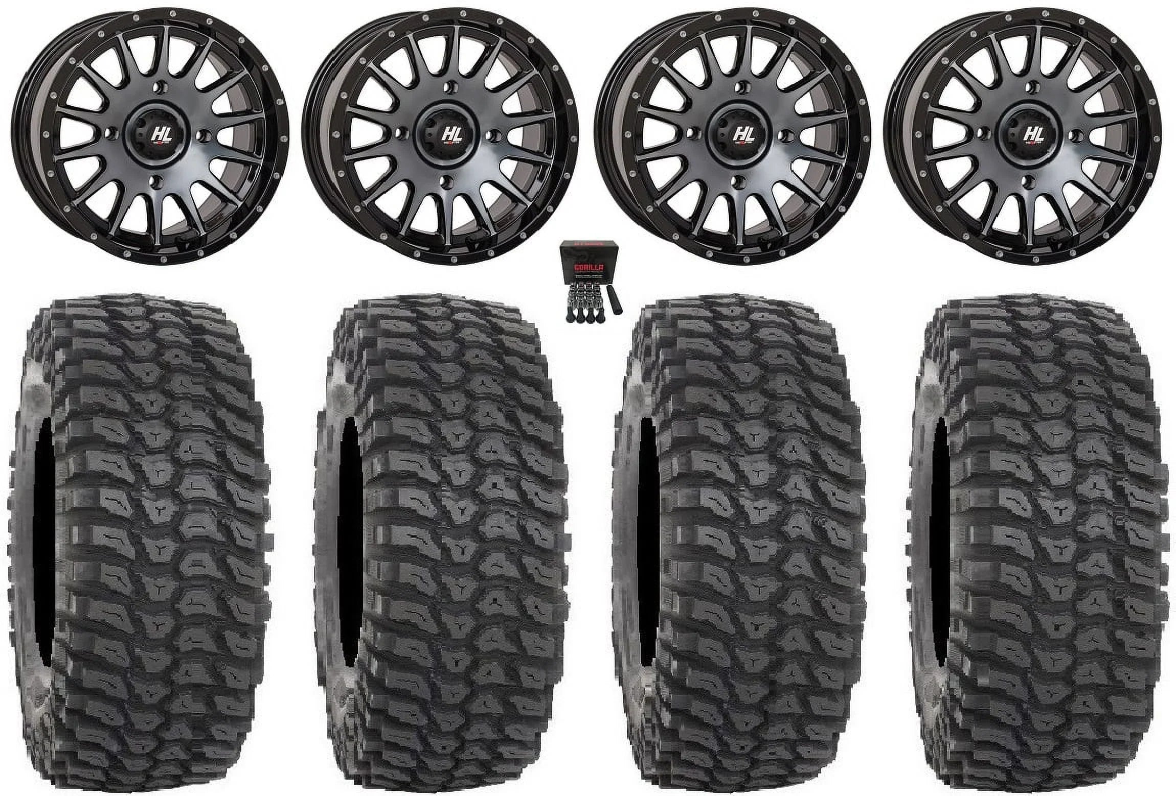 High Lifter HL25 15" Wheels Dt 35" XCR350 Tires Kawasaki Teryx Mule