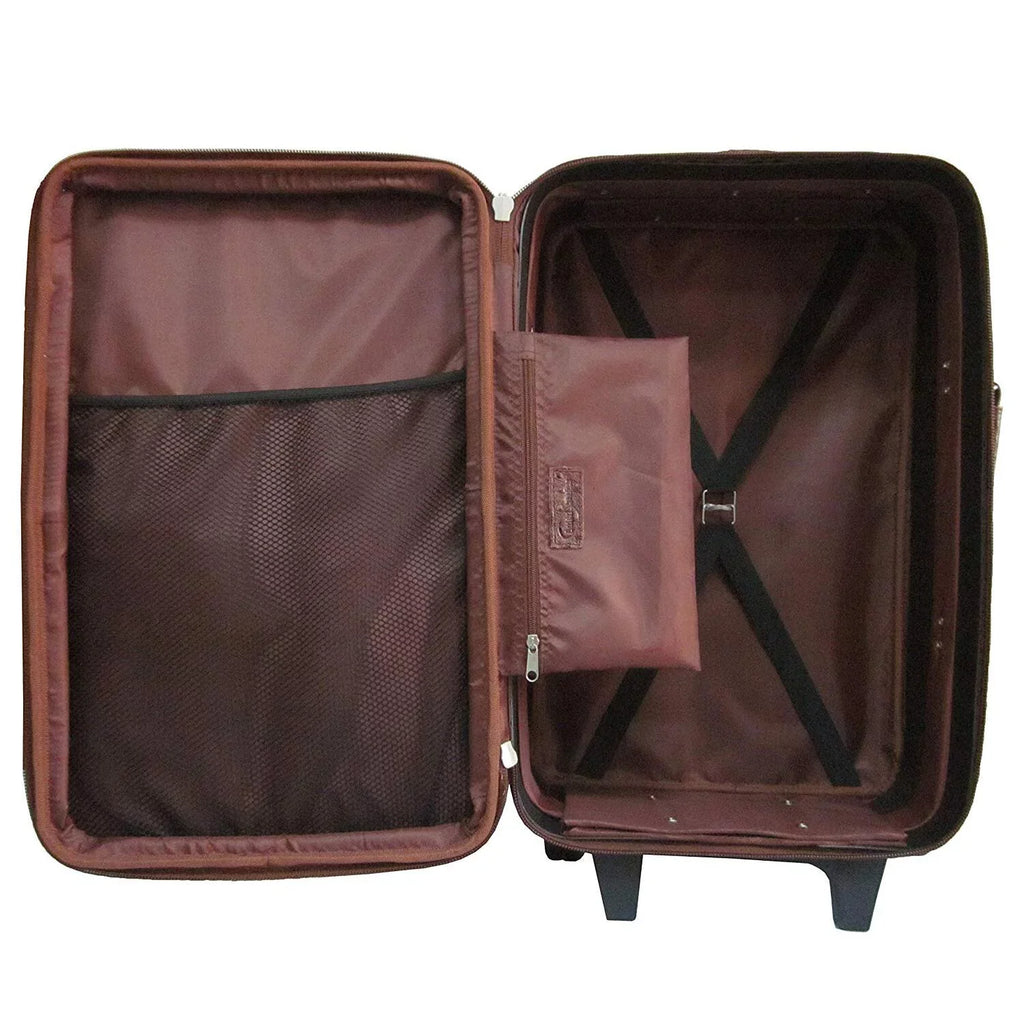 Amerileather Leather 25" Expandable Suitcase with Wheels - Amerileather - 89-4