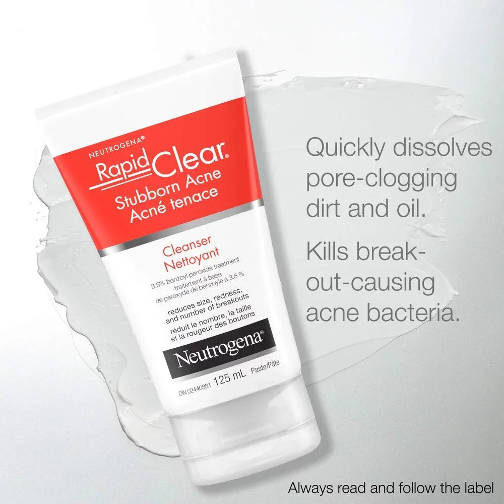 Neutrogena Acne Neutrogena Rapid Clear Stubborn Acne Cleanser, 125 Milliliters